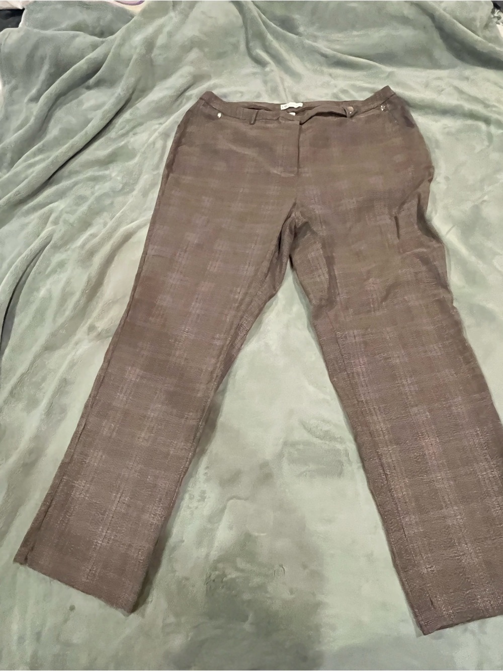 Cato Brown Plaid Dress Pants